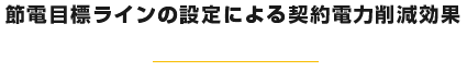 節電目標ラインの設定による契約電力削減効果